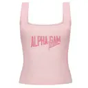Alpha Gamma Delta Bold Text and Pennant Bid Day Tank 2