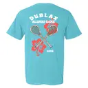 DuBlax Crossed Lacrosse Sticks with Hibiscus PR Shirt 2