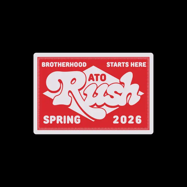 Alpha Tau Omega Red Patch Spring Rush Hoodie