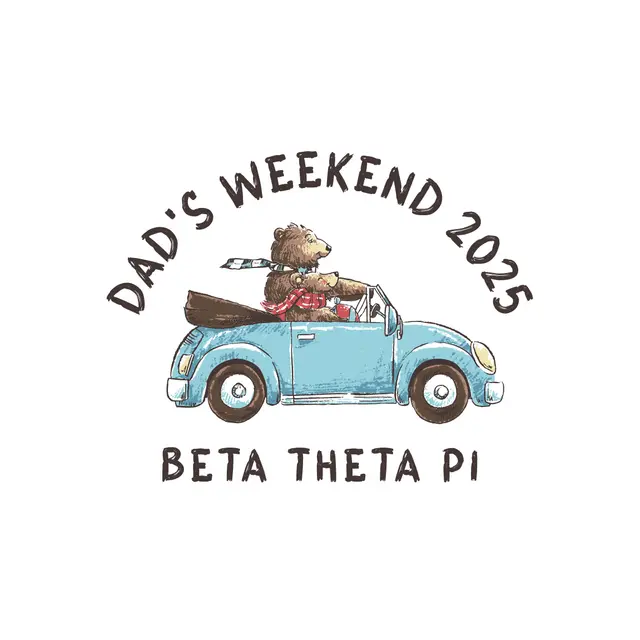 Beta Theta Pi Bear in Car Dad's Weekend Sweater