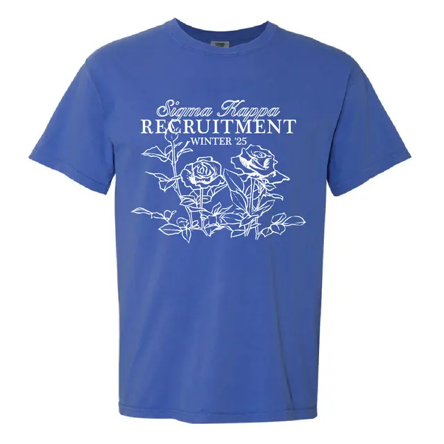 Sigma Kappa Floral Outline Winter Recruitment Shirt 2
