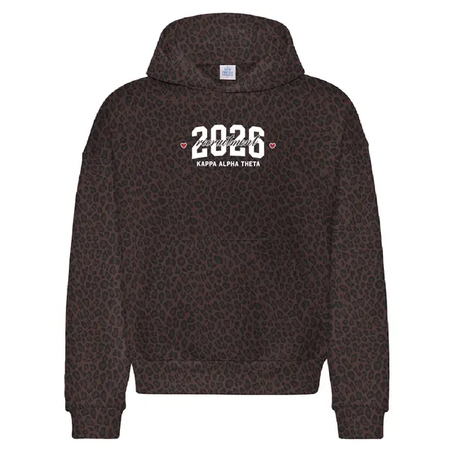 Kappa Alpha Theta Bold Number Text Recruitment Hoodie 2