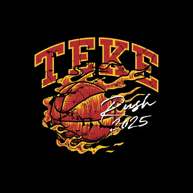 Tau Kappa Epsilon Fiery Basketball Rush Crewneck