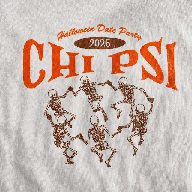Chi Psi Skeleton Dance Halloween Date Party Shirt