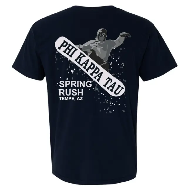 Phi Kappa Tau Snowboarder Spring Rush Shirt 2