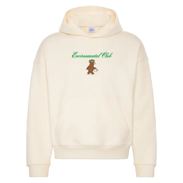 Environmental Club Bear and Script Text PR Hoodie 2
