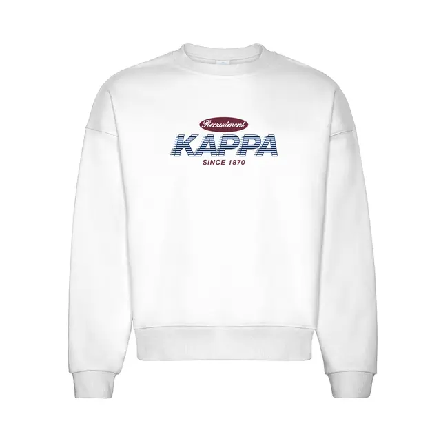 Kappa Kappa Gamma Retro Striped Text PR Crewneck 2