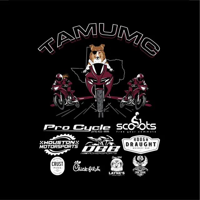 Motorcycle Club Dog on Bike PR Shirt