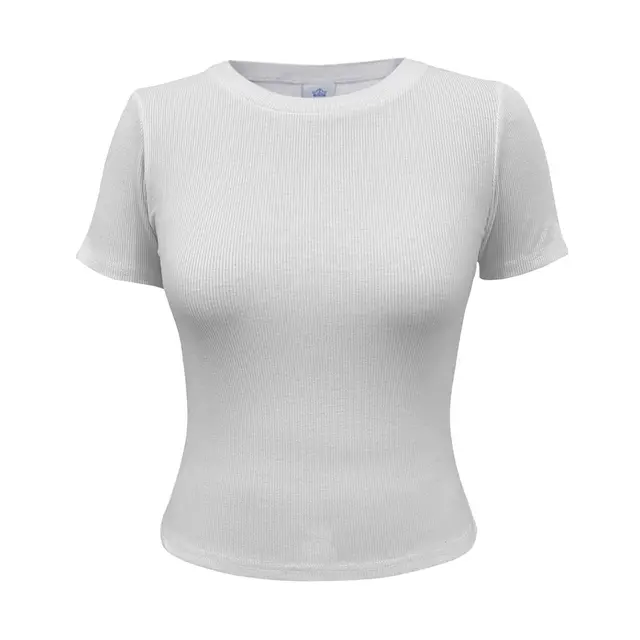 Fresh Prints Sunset Ribbed T-shirt fp28 White Front