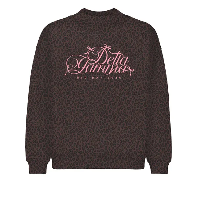 Delta Gamma Pink Script with Bows Bid Day Sweater 2