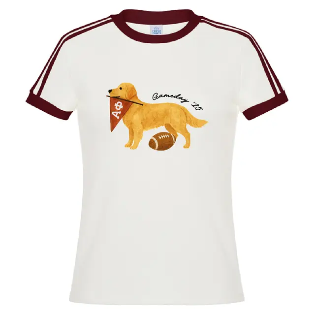 Alpha Phi Golden Retriever Football Game Day Shirt 2