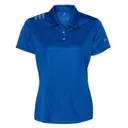 Adidas Women's 3-Stripes Shoulder Polo a325 Collegiate Royal Grey Three Front