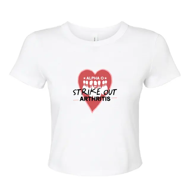 Alpha Omicron Pi Bowling Pins with Heart Philanthropy Shirt 2