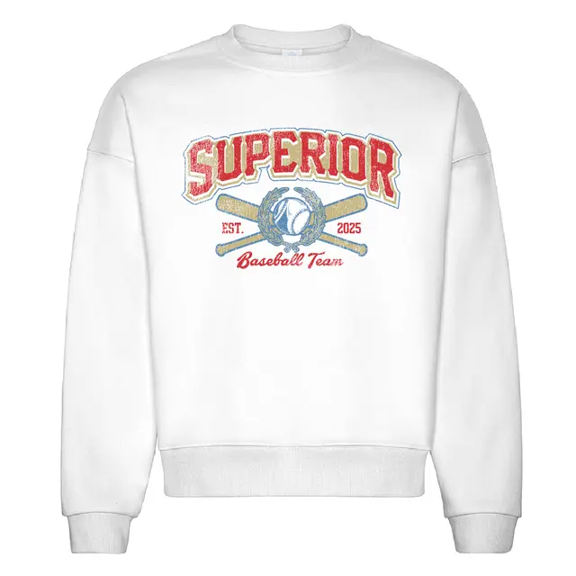 Baseball Team Superior Vintage Lettering PR Crewneck 2