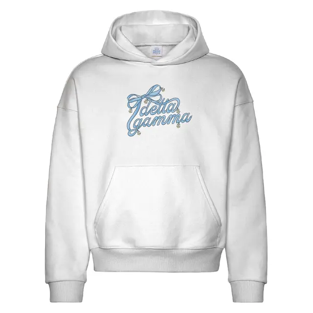 Delta Gamma Bow and Anchor Text PR Hoodie 2