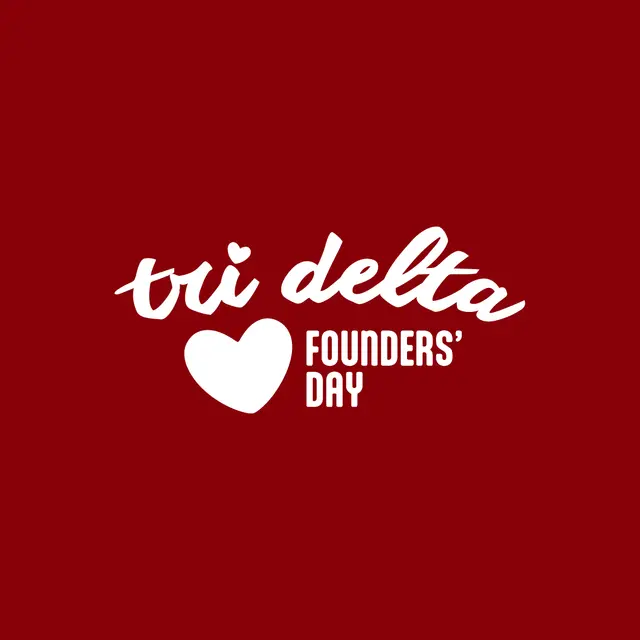 Delta Delta Delta Heart Script Founder's Day Tank