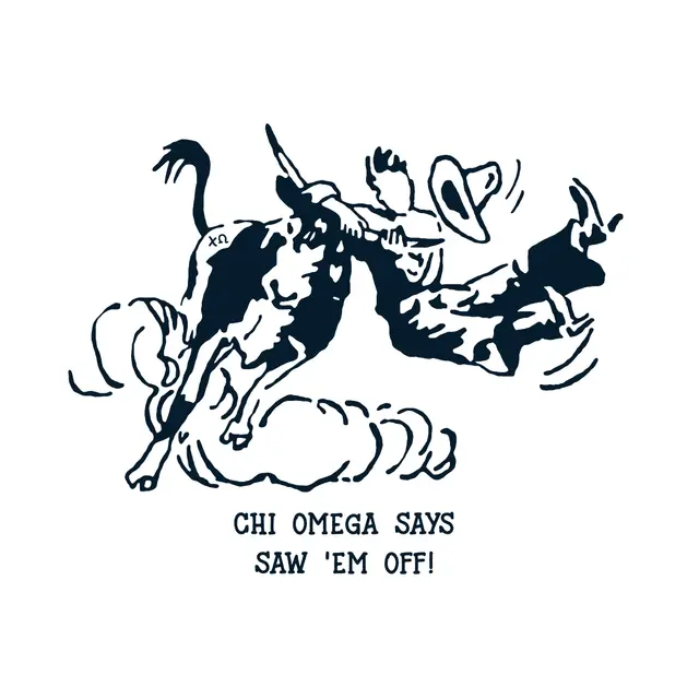 Chi Omega Rodeo Bull Rider PR Shirt