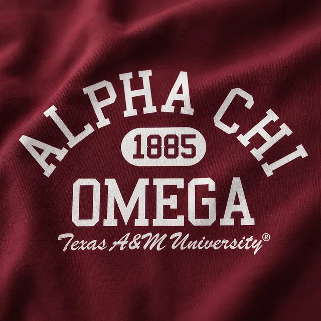 Alpha Chi Omega Stacked Serif Text PR Tank