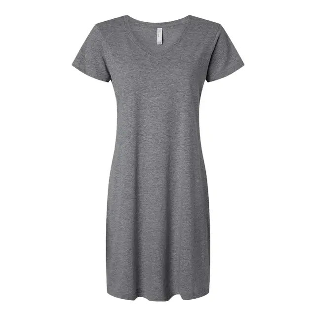 Ladies' V-Neck Cover-Up Granite Heather Front
