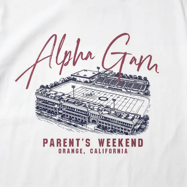 Alpha Gamma Delta Stadium Illustration Parents Weekend Sweater
