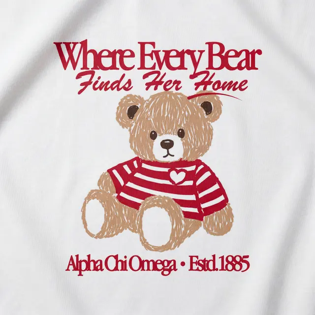 Alpha Chi Omega Hand Drawn Teddy Bear PR Shirt