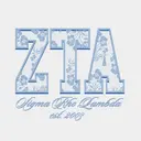 Zeta Tau Alpha Floral Layered Block Lettering PR Sweater