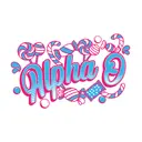 Alpha Omicron Pi Candy Text PR Tank