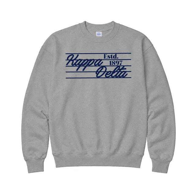 Kappa Delta Hand Drawn Lettering Established Crewneck 2