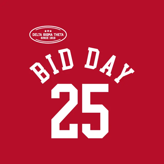 Delta Sigma Theta Bold Block Text Bid Day Shirt