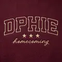 Delta Phi Epsilon Curved Text Homecoming Hoodie