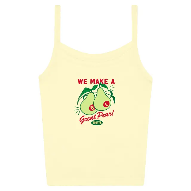 Kappa Alpha Theta Pear Illustration Big Little Reveal Tank 2