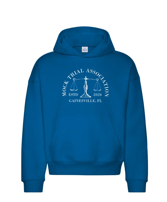 Mock Trial Association Scales Illustration PR Hoodie
