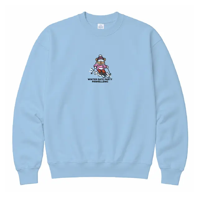 National Panhellenic Conference Ski Bear Illustration Date Party Crewneck 2