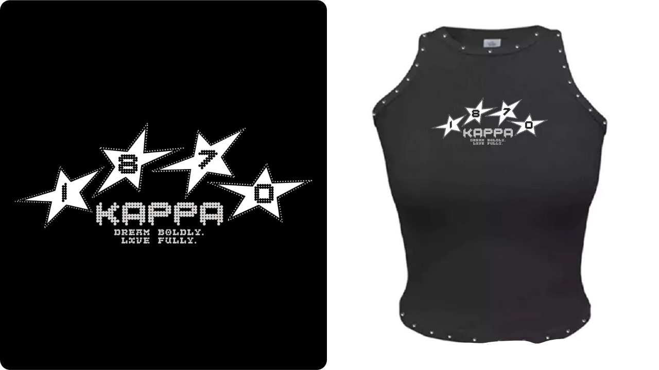 Rhinestone Text and Stars PR Tank