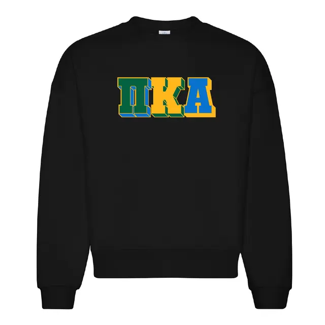 Pi Kappa Alpha Stacked Block Lettering PR Crewneck 2