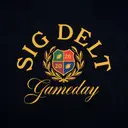 Sigma Delta Tau Block Lettering Crest Game Day Crewneck