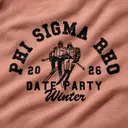 Phi Sigma Rho Ski Illustration Date Party Shirt