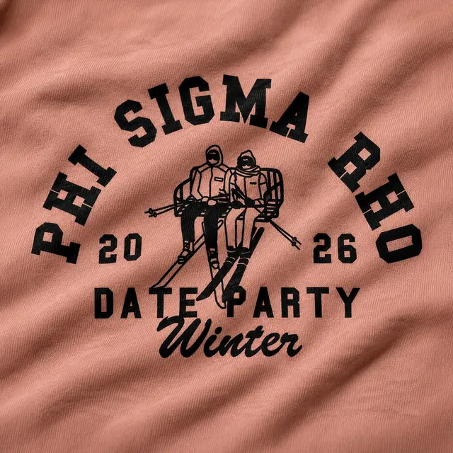 Phi Sigma Rho Ski Illustration Date Party Shirt