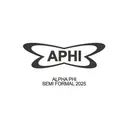 Alpha Phi Bold Text Butterfly Shape Semi Formal Tank