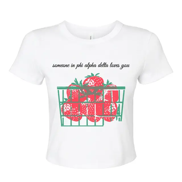 Strawberries on Basket in Red and Green PR Shirt Design for Phi Alpha Delta