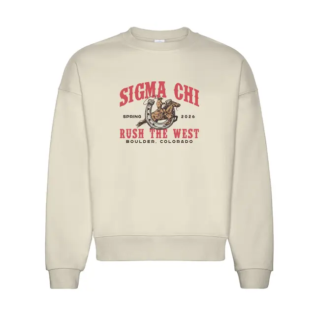 Sigma Chi Cowboy and Horse Rush Bid Sweater 2