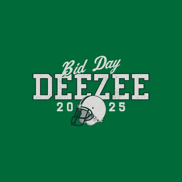Delta Zeta Bold Football Helmet Bid Day Shirt