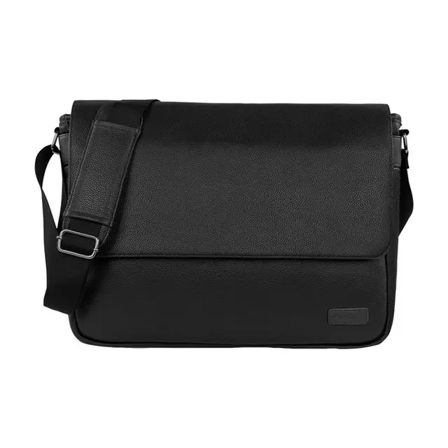 Customizable Bugatti Contrast Collection Messenger Bag ks9160 Black Front