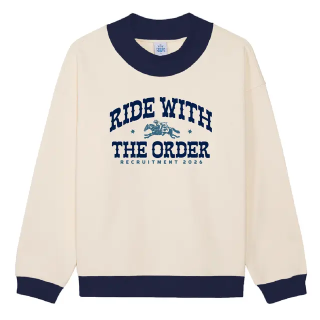 Kappa Alpha Order Bold Text Rider Graphic Recruitment Sweater 2