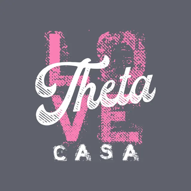 Kappa Alpha Theta Distressed Love Lettering Philanthropy Shirt