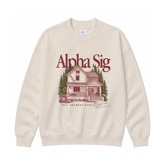 Alpha Sigma Alpha House Illustration Retreat Sweater 2