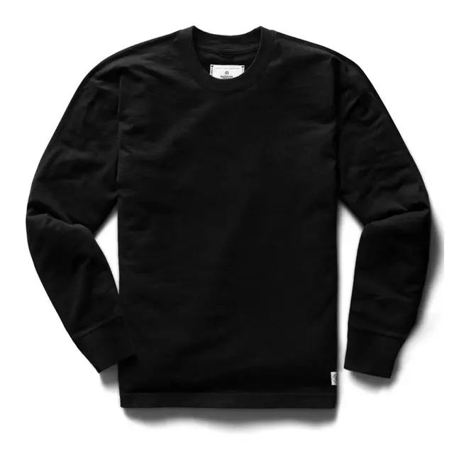 Reigning Champ Midweight Jersey Long Sleeve rc-2222 Black Front