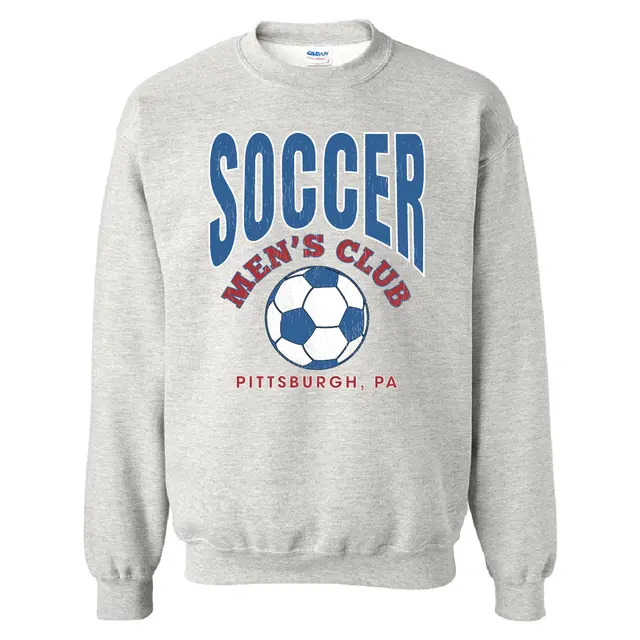 Men's Soccer Club Bold Block Text PR Crewneck 2