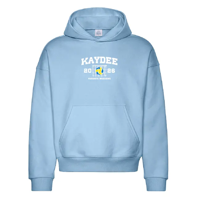 Kappa Delta Stacked Block Lettering Volleyball Parents Weekend Hoodie 2