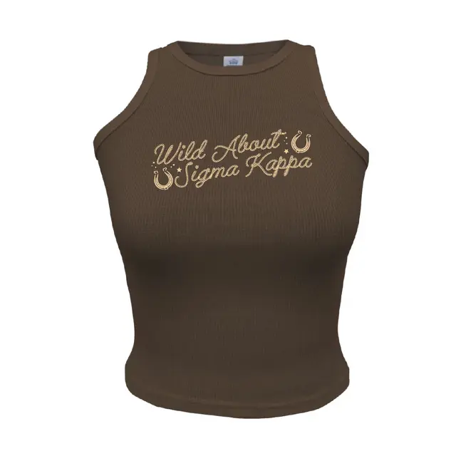 Sigma Kappa Rope Lettering Wild About Rush Tank 2